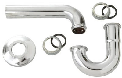 1-1/2-Inch O.D. Tube Chrome Kitchen Wall Drain P Trap