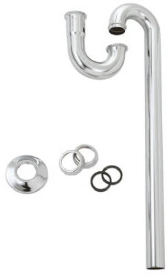 1-1/4-Inch O.D. Tube Slip Joint x 20-Inch Chrome Lavatory Floor Drain S Trap