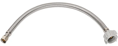 Toilet Connector, Stainless Steel, 1/2 Compression x 7/8 Ballcock x 12 In.