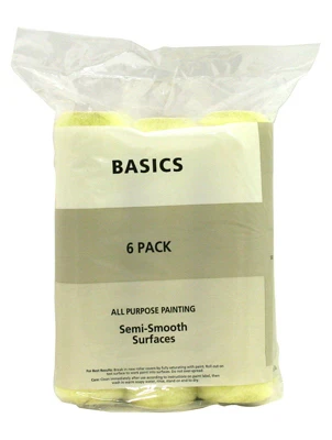 Paint Roller Covers, 9 x 3/8 In. Nap, 6-Pk.