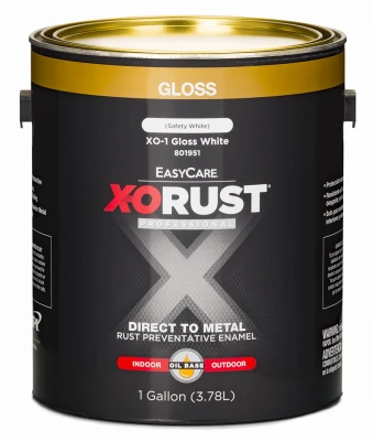 X-O Rust Interior/Exterior Anti-Rust Enamel, Gloss White, Oil-Base, 1 Gallon