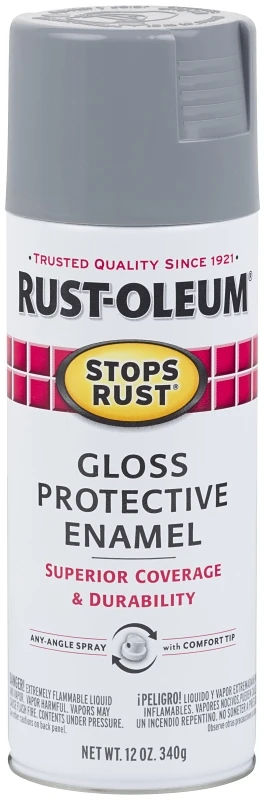 Stops Rust Spray Enamel, Smoke Gray Gloss, 12-oz.