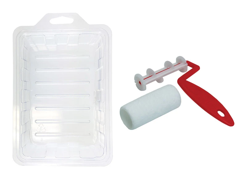 Roll-It Paint Roller & Tray, Mohair, 3 In.