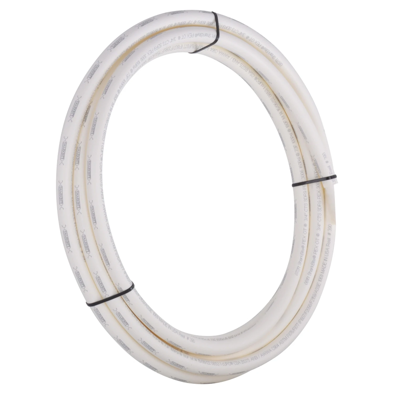 PEX Coil Pipe, Hot/Cold Water,White, 3/4 In. Rigid Copper Tube Size x 25 Ft.