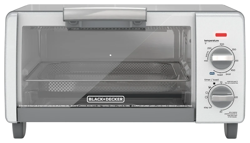 Toaster Oven With Air Fry, 4-Slice, Gray