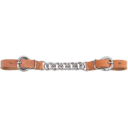 Single Flat Curb Strap, Leather, 5/8 In.