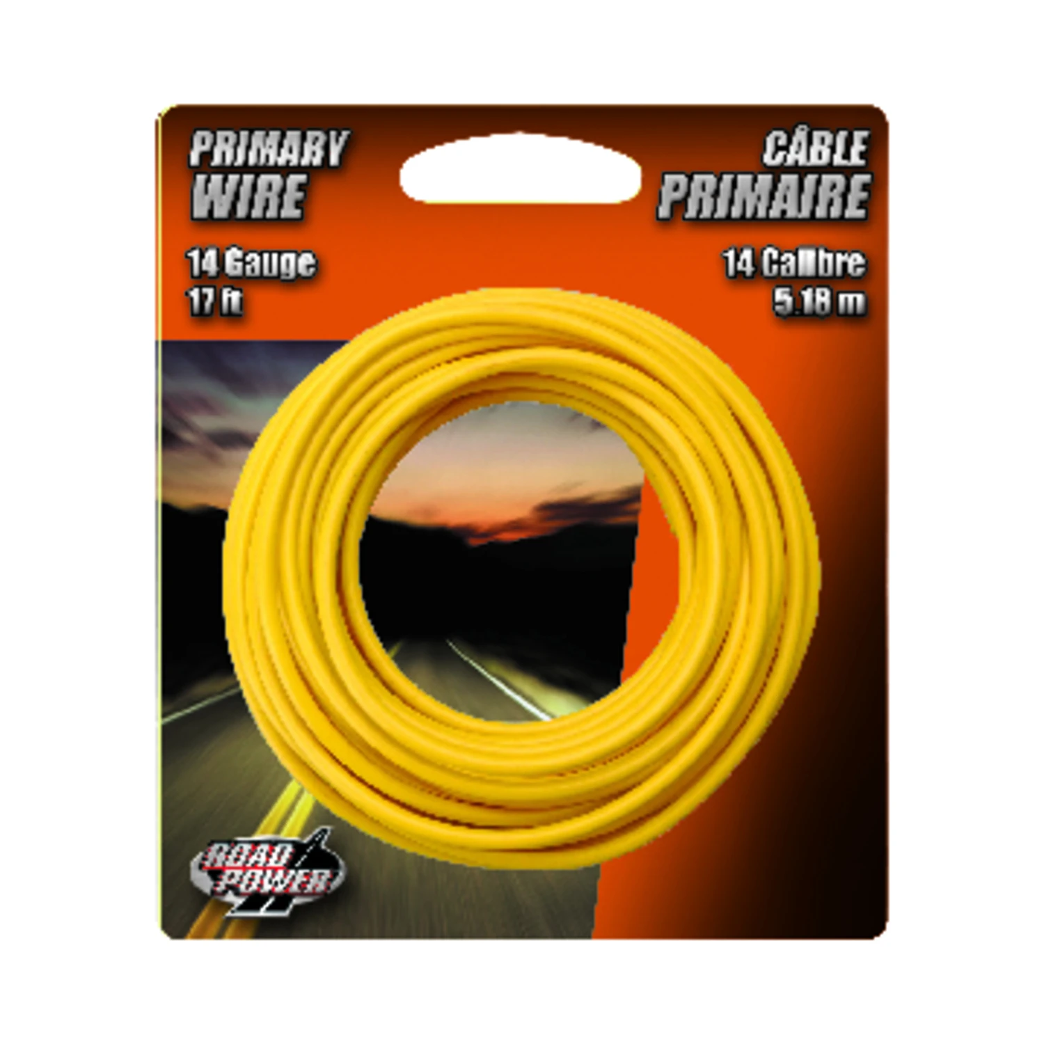 Primary Wire, Yellow, 14-Ga., 17 Ft.