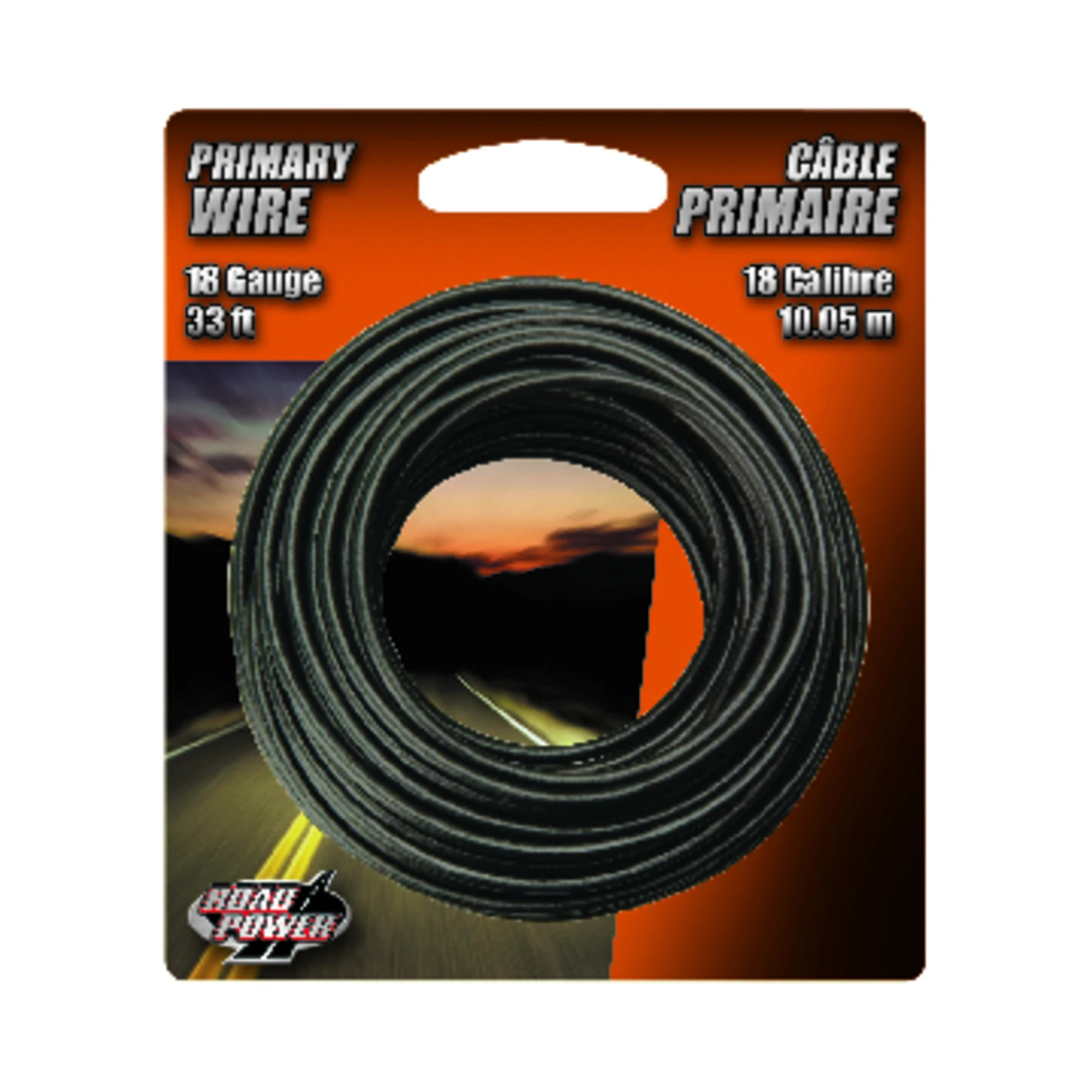 Primary Wire, Black, 18-Ga., 33 Ft.