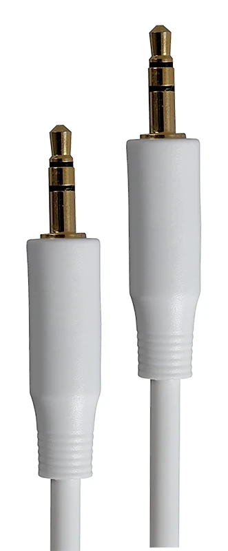 MP3 Audio Cable, White, 3.5mm, 6 Ft.