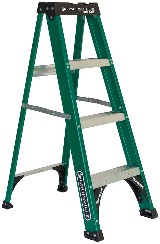 4-Ft. Ladder, Fiberglass, Type II, 225-Lb. Medium Duty Rating