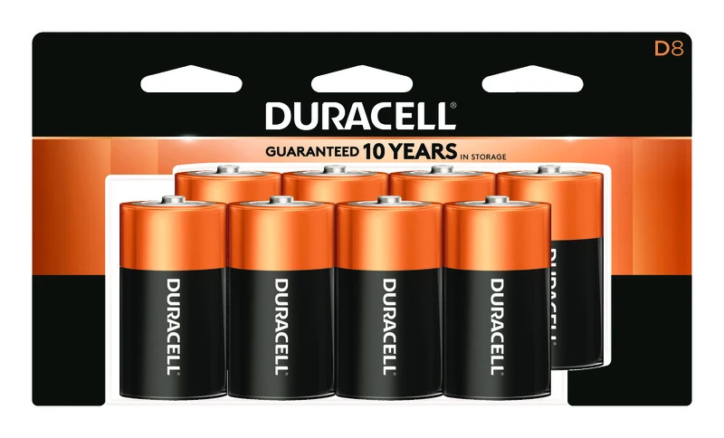 Alkaline Batteries, D, 8-Pk.