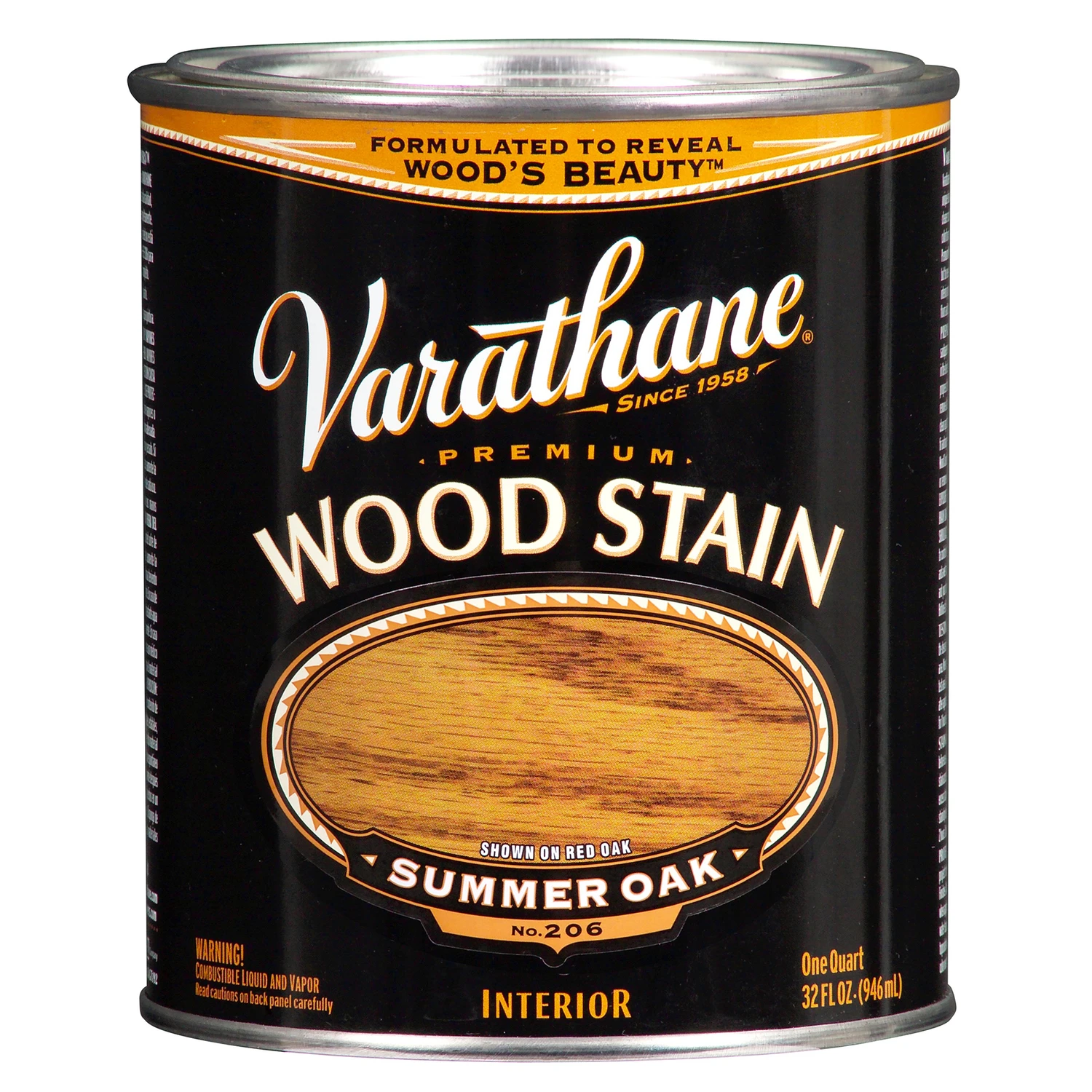 Summer Oak Premium Oil-Based Interior Wood Stain, Qt.