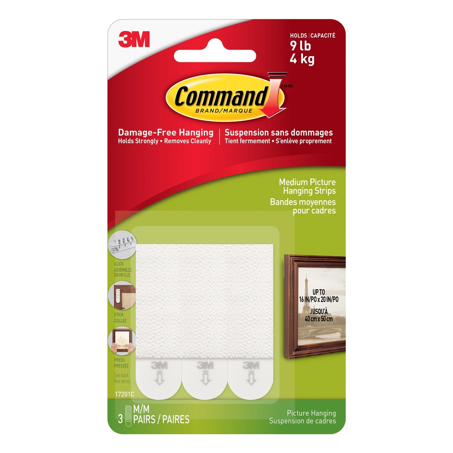 Medium Picture Hanging Strips, 3-Ct.