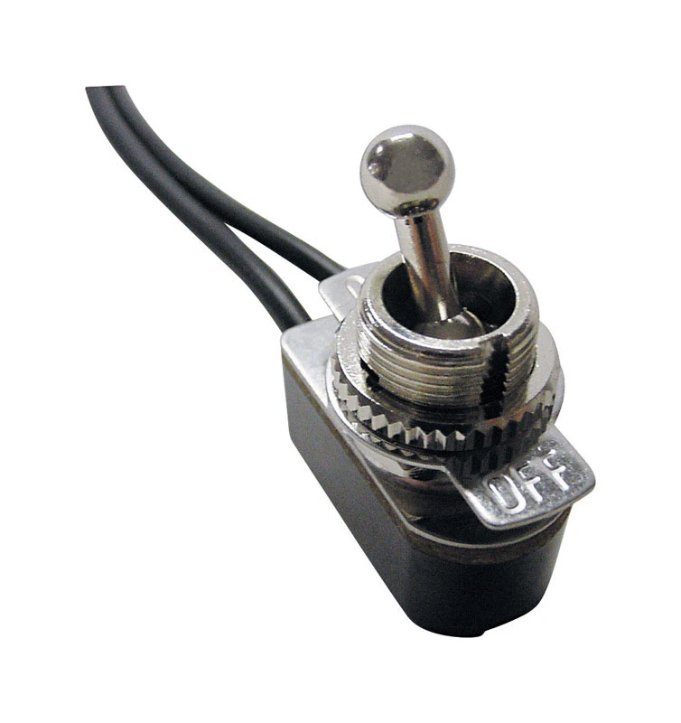 6A Single-Pole/Single-Throw Short Bat Toggle Switch