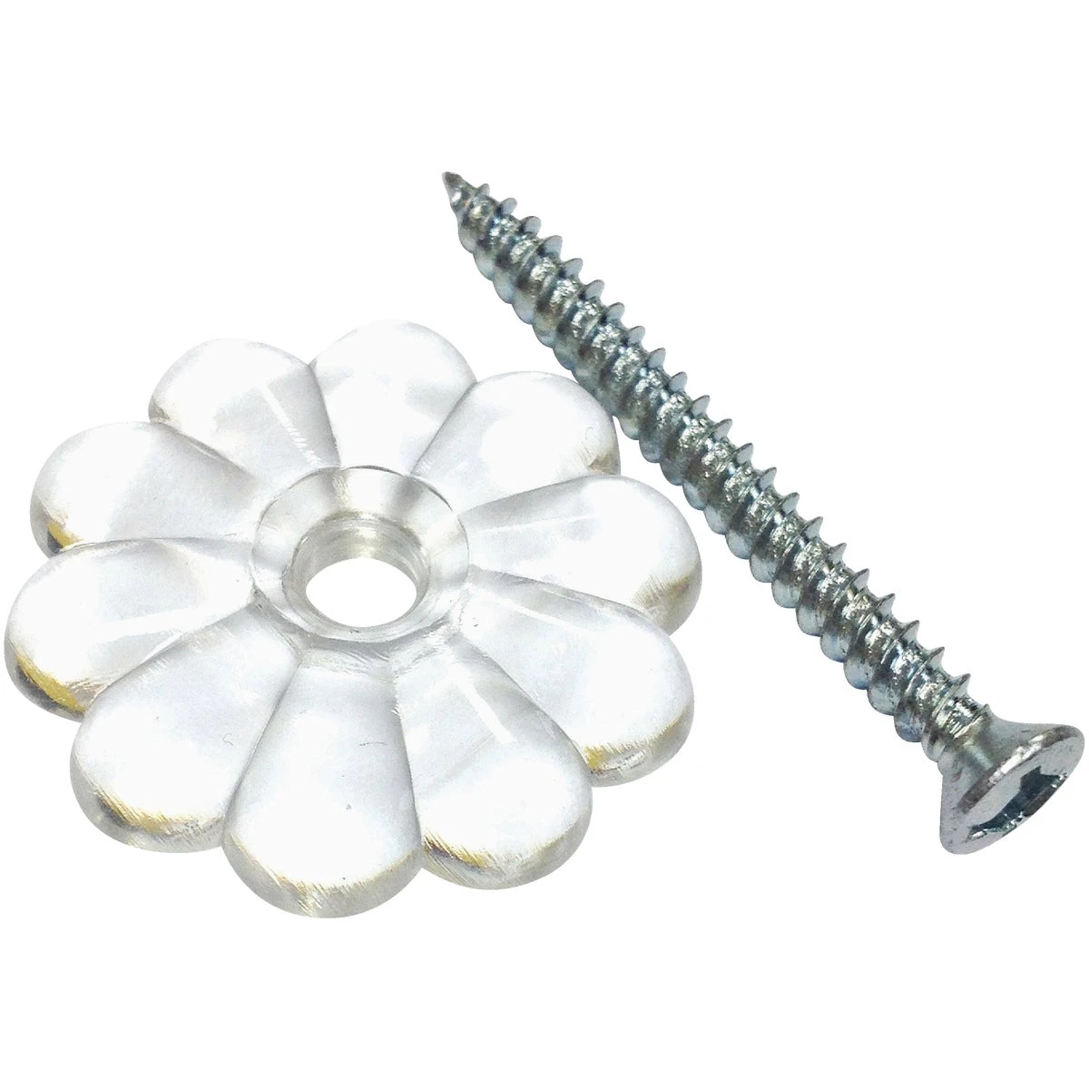 24-Pc. RV Rosette Button, Clear Plastic