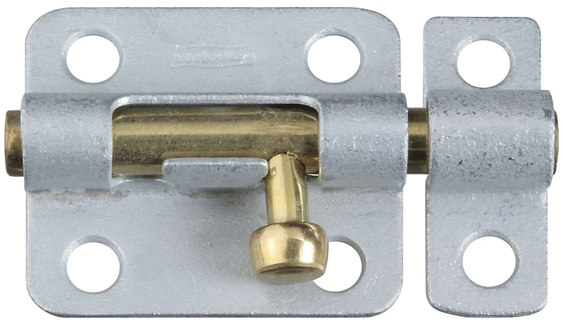 Door Barrel Bolt, Galvanized, 3 In.