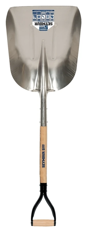 Grain Scoop, Steel D-Grip, 29-In.Wood Handle