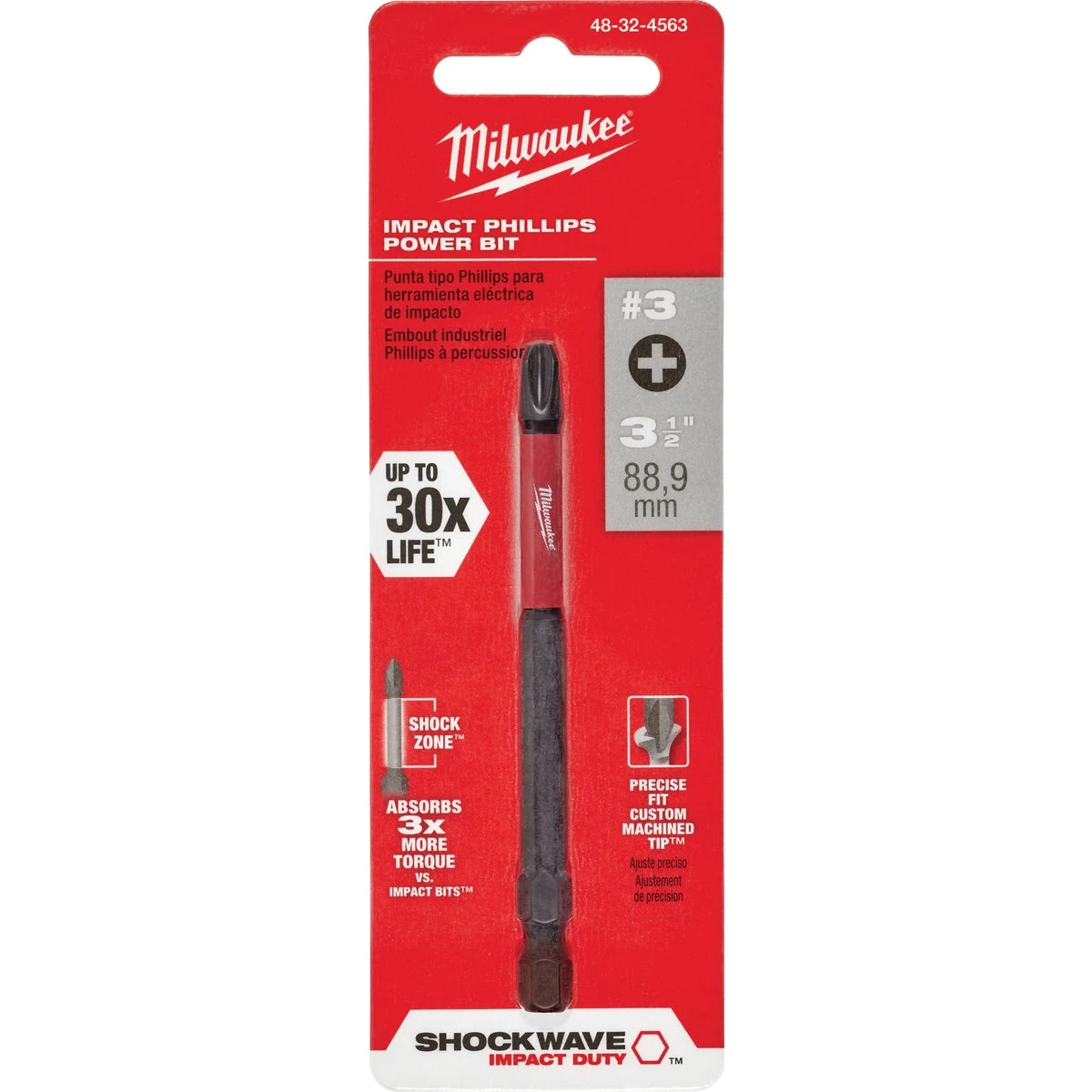 Shockwave #3 Phillips Power Bit, 3-1/2 In.