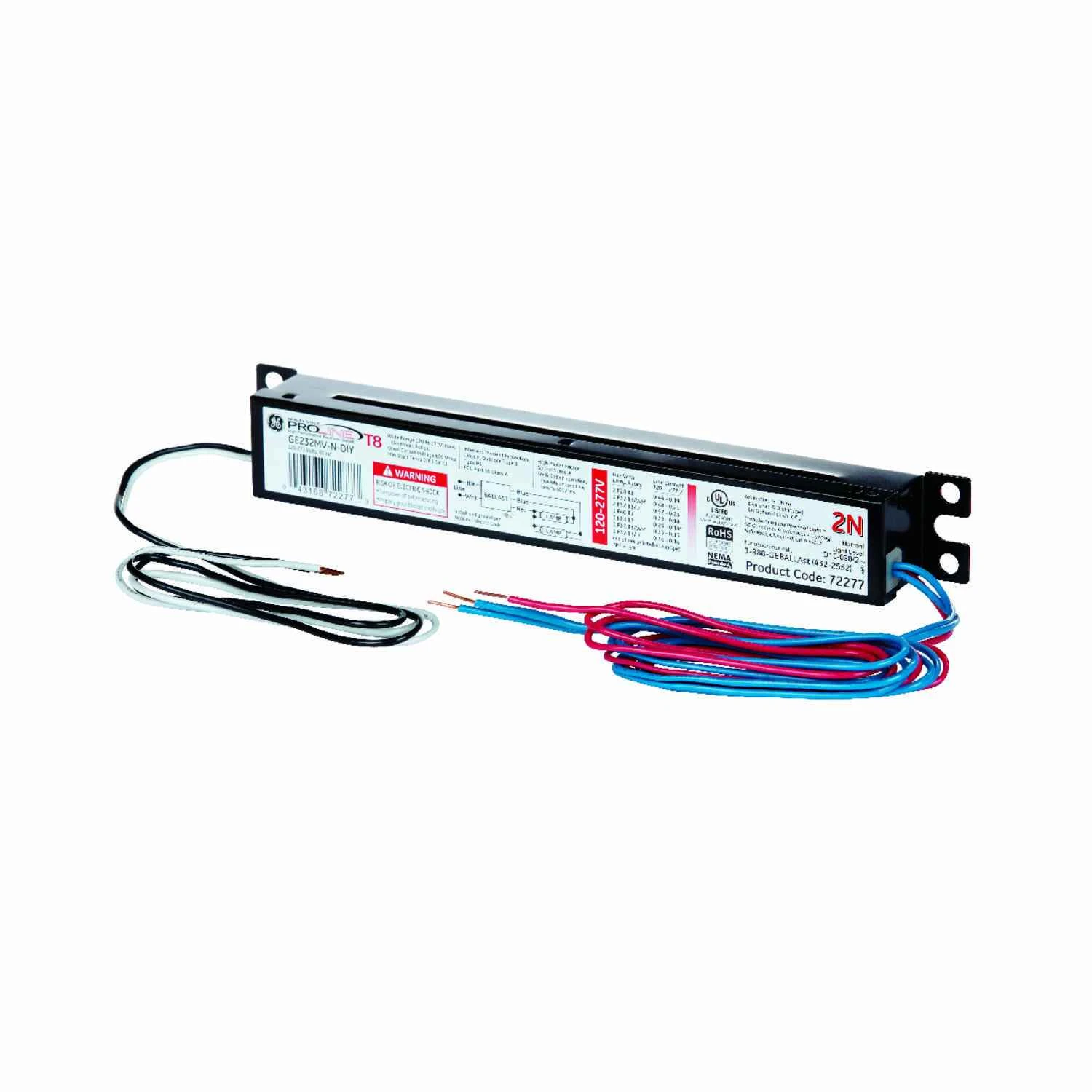 Electronic Fluorescent Light Ballast, For Two T8/T12 Bulbs