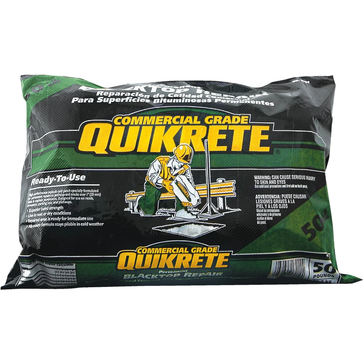Blacktop Asphalt Cold Patch Pothole Repair, Commercial-Grade, 50-Lbs.