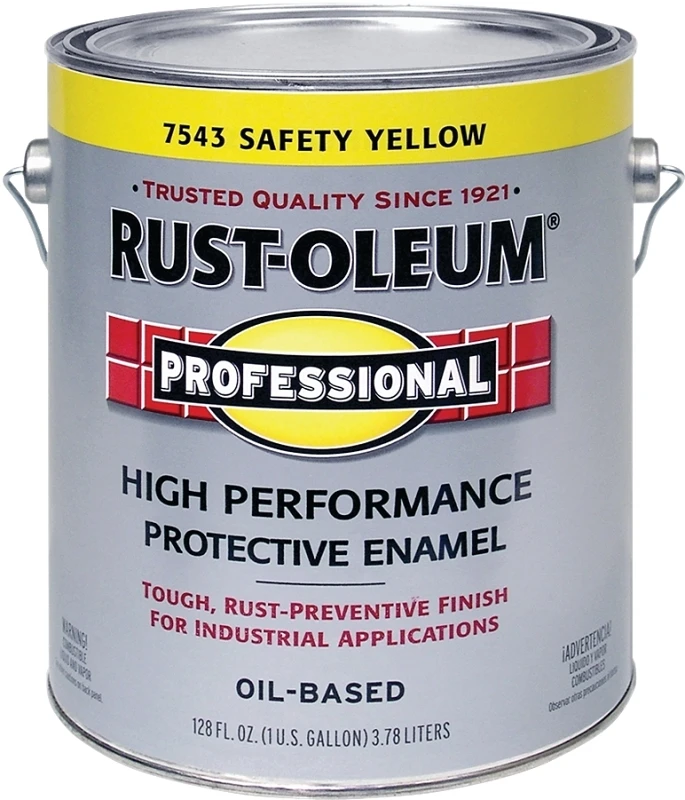 Professional Enamel Paint, Safety Yellow, Not VOC-Compliant, 1-Gallon