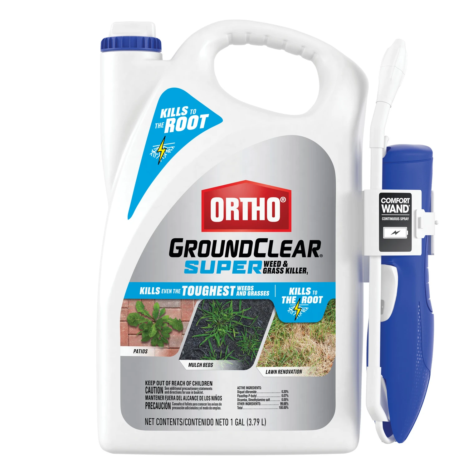 GroundClear Super Weed & Grass Killer, RTU Wand, 1 Gallon
