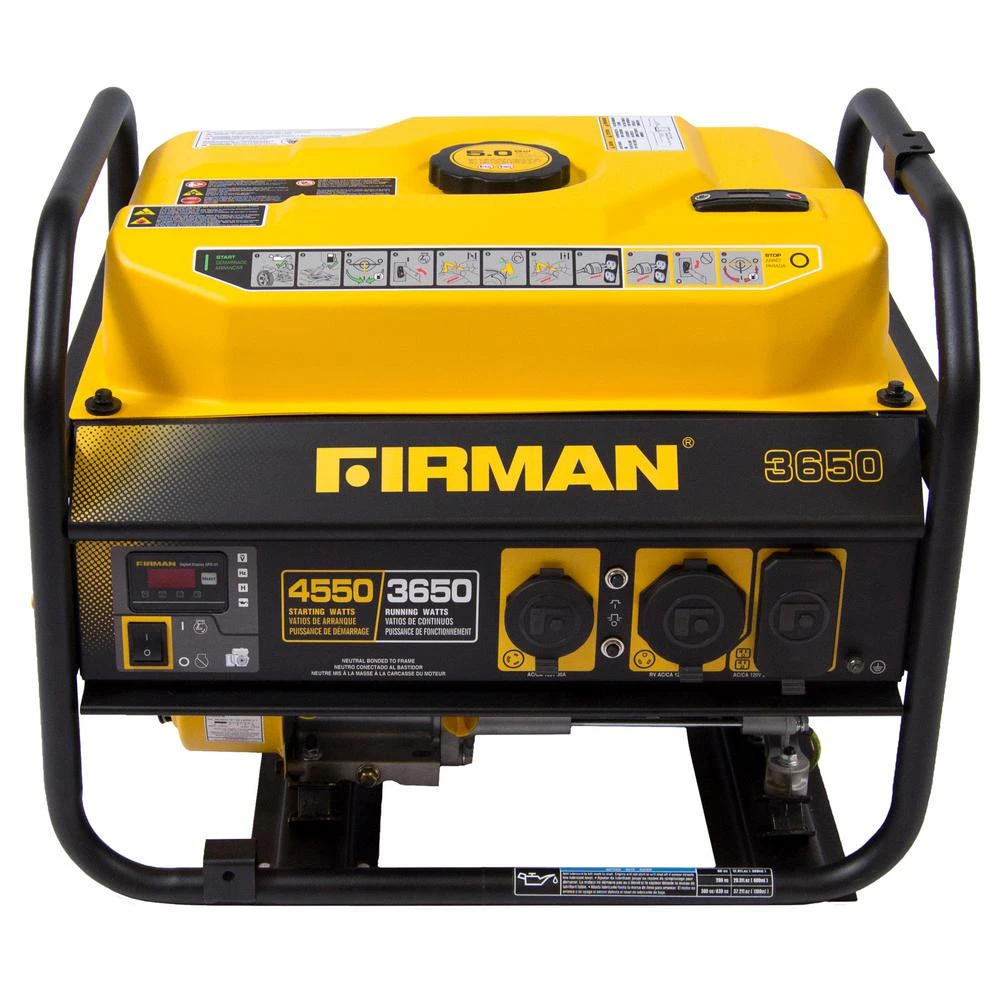 Portable Gas Generator, 4550/3650 Watts, Recoil Start, CARB Certified