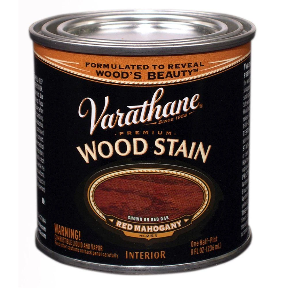 Red Mahogany Premium Oil-Based Interior Wood Stain, 1/2-Pt.