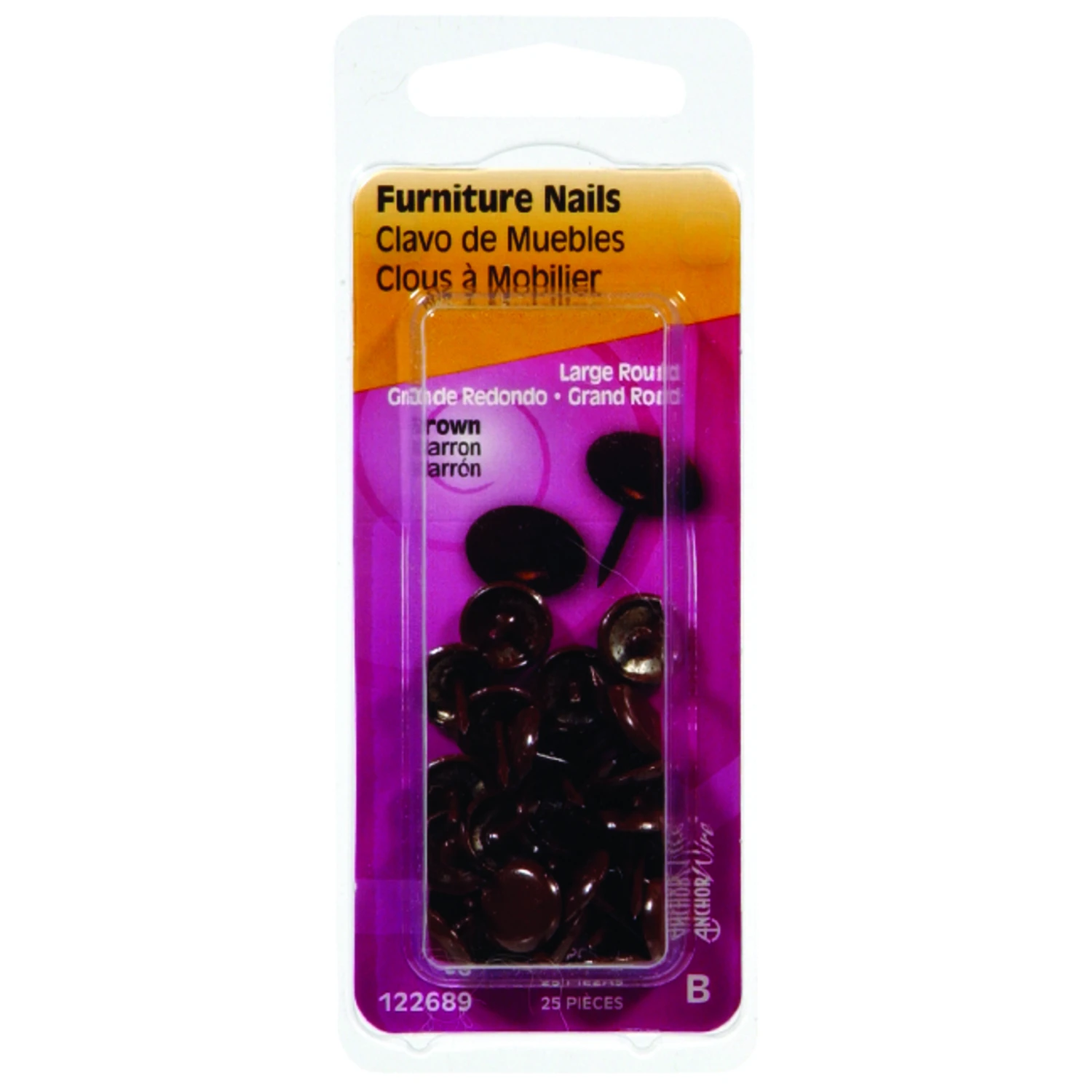 Upholstery Nails, Brown, 25-Pk.