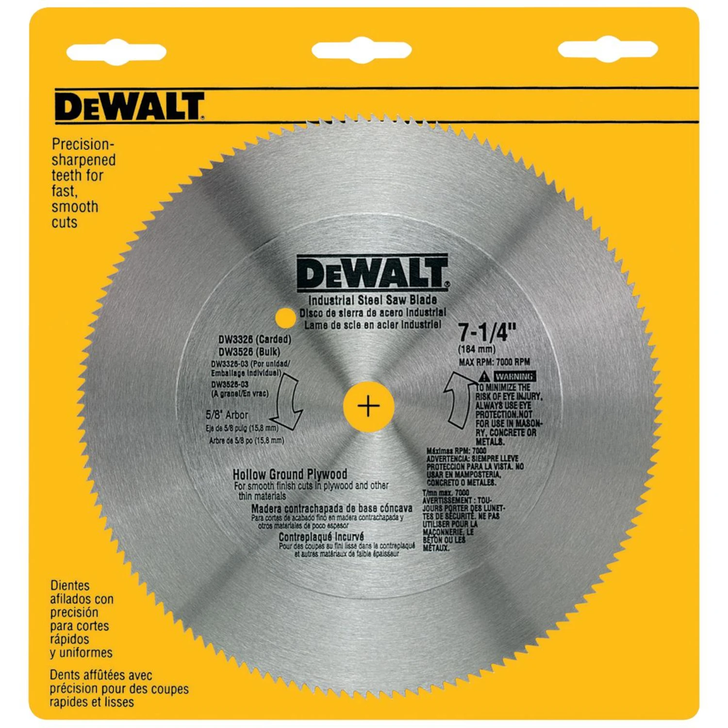 Plywood Saw Blade, 140-Tooth x 7-1/4 In.