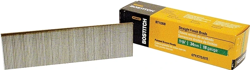 Brad Nails, Dark Brown, 1-3/8 In., 3,000-Ct.