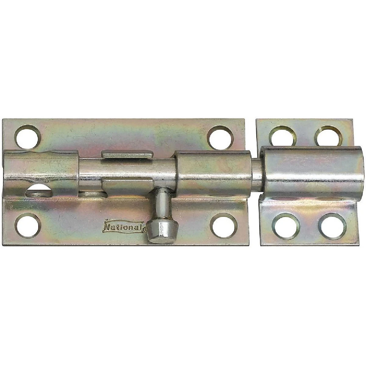 Door Barrel Bolt, Heavy-Duty, Zinc, 4 In.