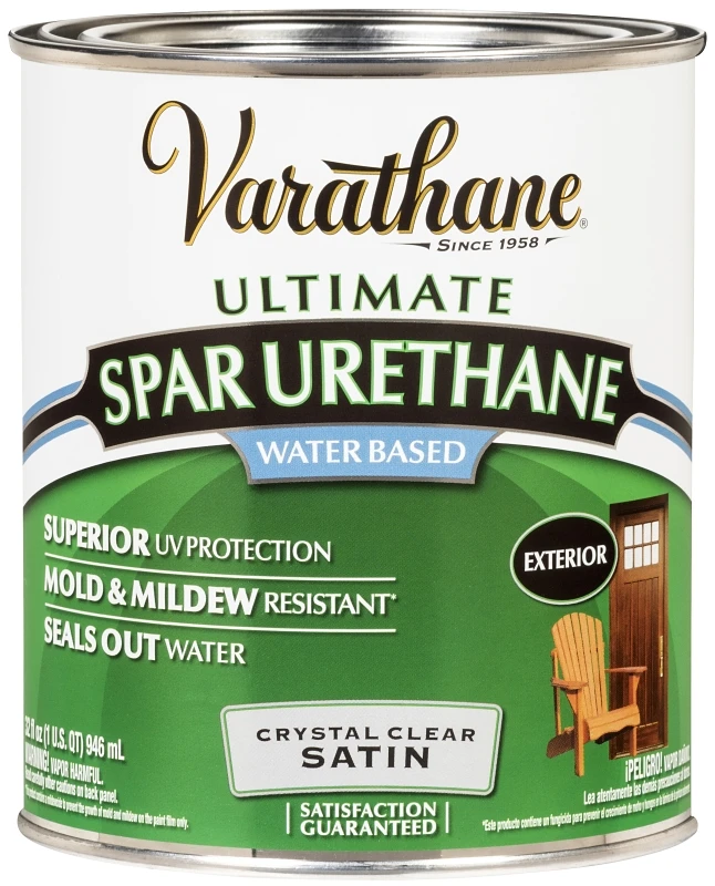 Spar Urethane, Outdoor, Crystal Clear Satin, 1-Qt.