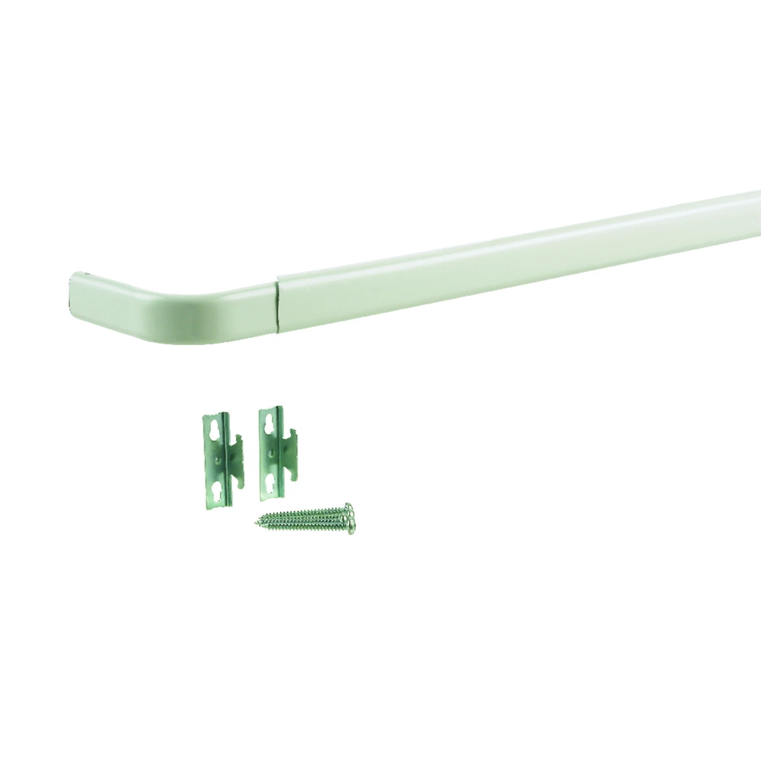 Curtain Rod, Heavy Duty, White, 28 to 48 In.