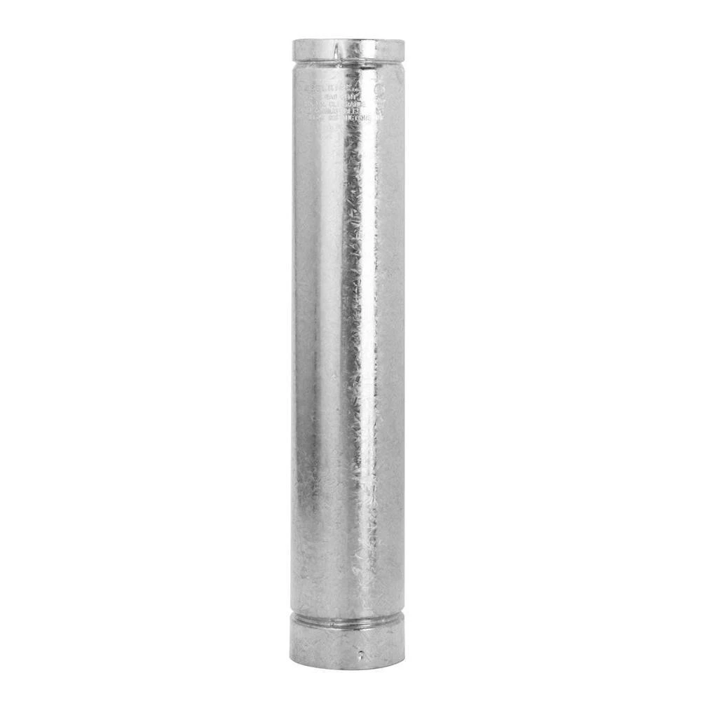 Gas Vent Chimney Pipe, Round, Type B, 4 x 36-In.
