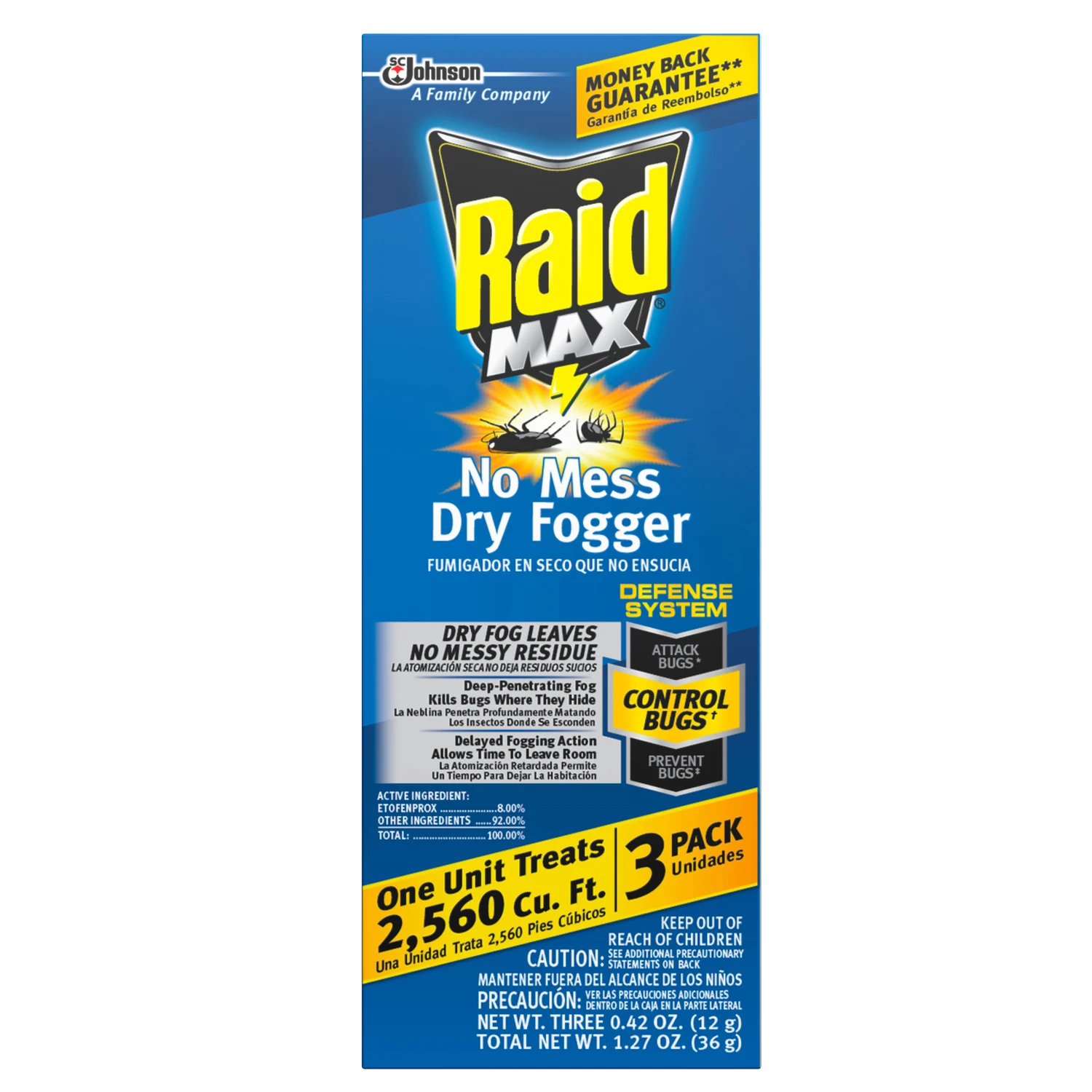 Max No Mess Dry Fogger, 1.27 oz., 3-Pk.