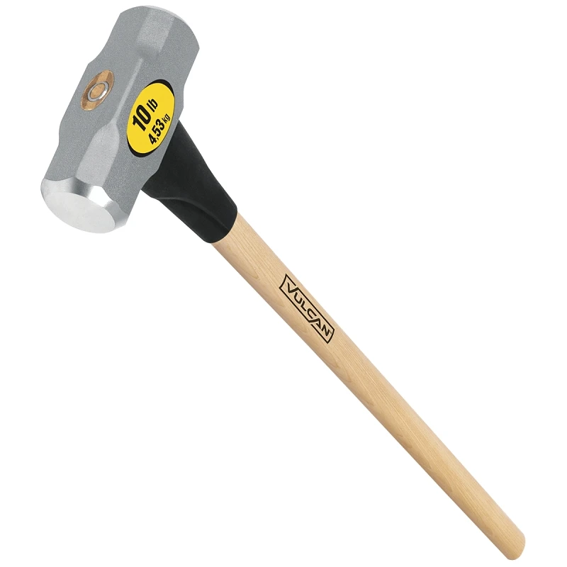 10 Lb Sledge Hammer With 36 Inch Hickory Handle, Forged Steel Head, Model 34505