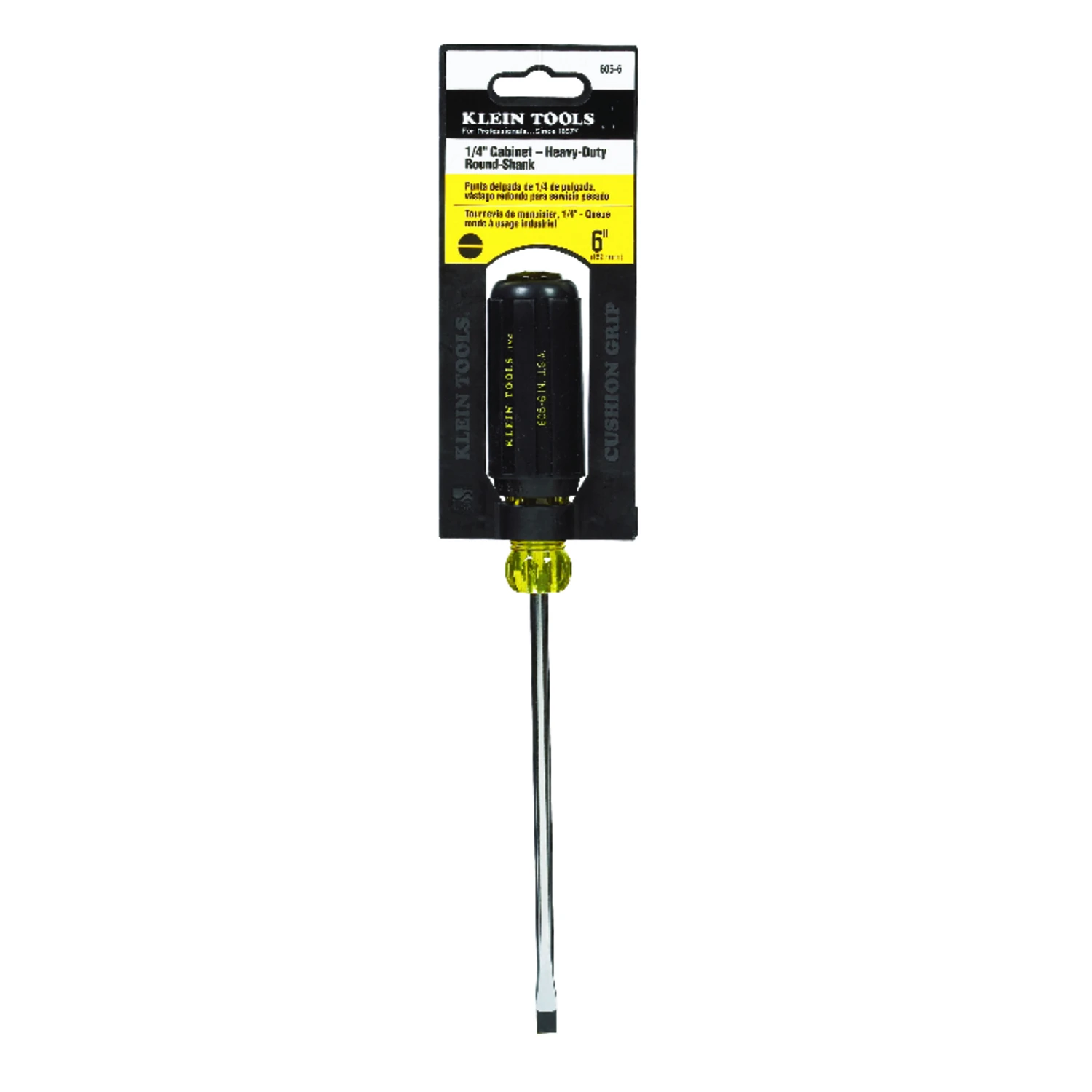 1/4 x 6-In. Cushion-Grip Screwdriver With Cabinet Tip
