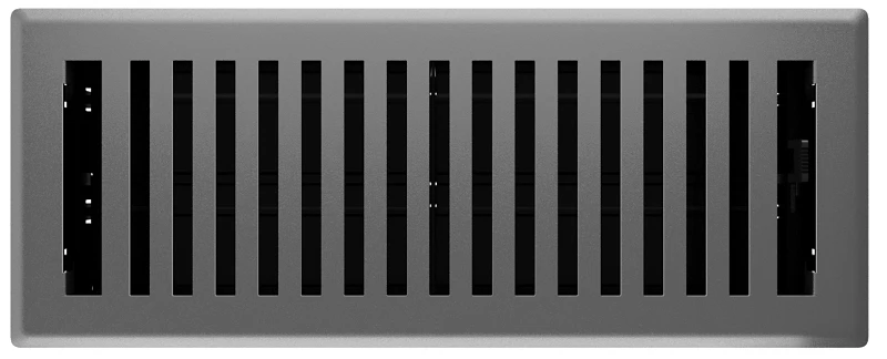 Signature Series Floor Register, Gray Granite Montezuma, Steel, 4 x 12 In.