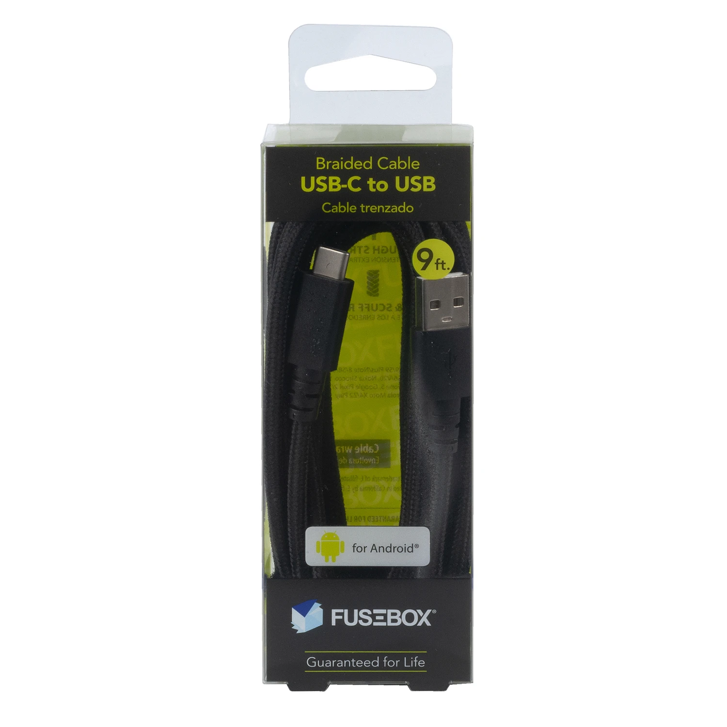 USB-C Braided Charging Cable, 9-Ft.