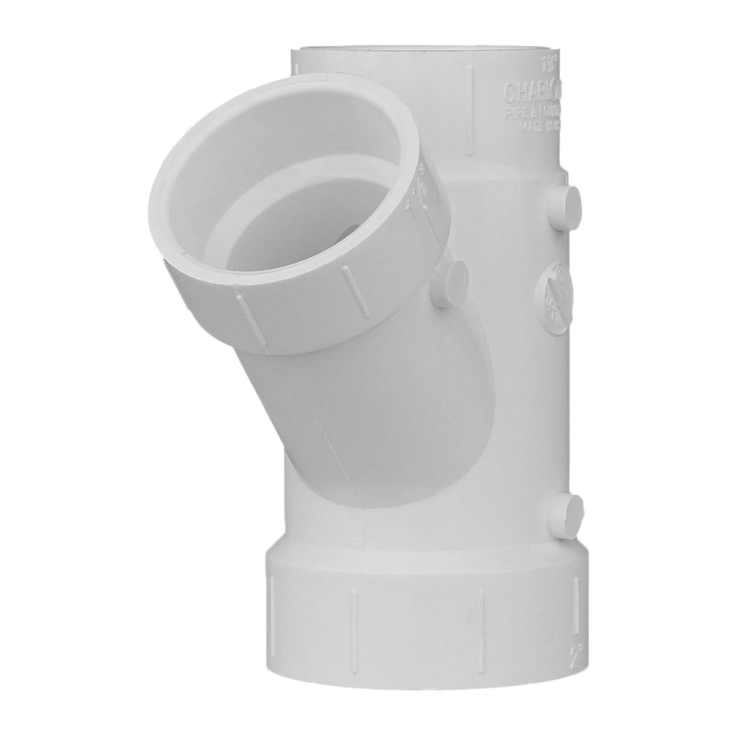 Schedule 40 DWV PVC Pressure Reducing Wye, 4 x 3 In.