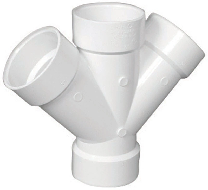 Schedule 40 DWV PVC Double Wye, 2 In.