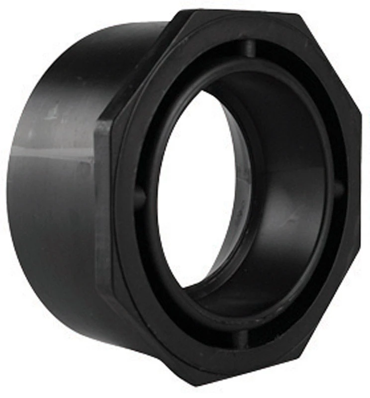 ABS/DWV Flush Bushing, Spigot x Hub, 3 x 1-1/2 In.