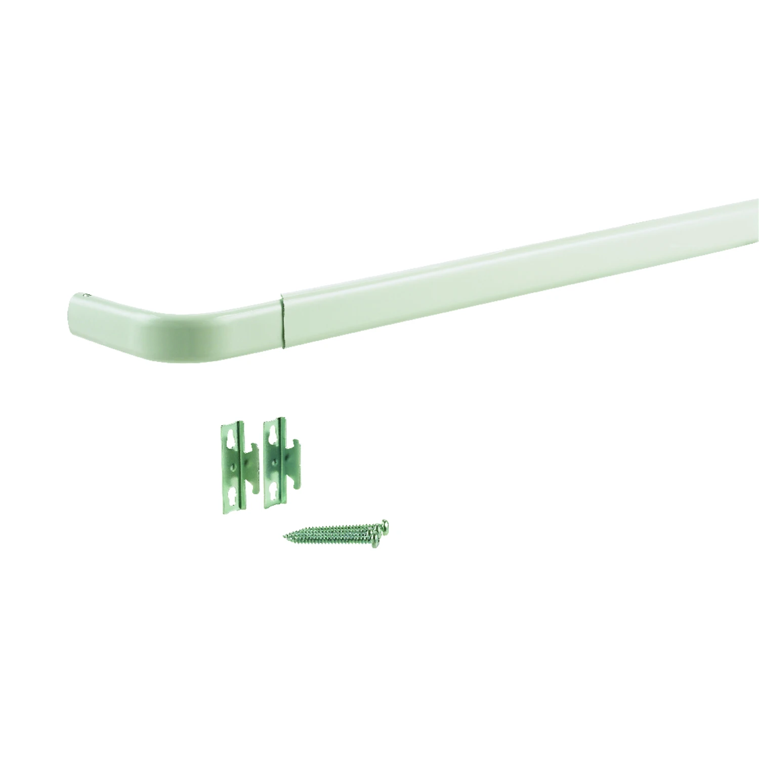 Curtain Rod, Heavy Duty, White, 18 to 28 In.