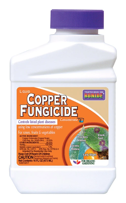 Captain Jack's Copper Fungicide Organic Gardening Mildew, Blight & Disease Control, 16 oz. Concentrate