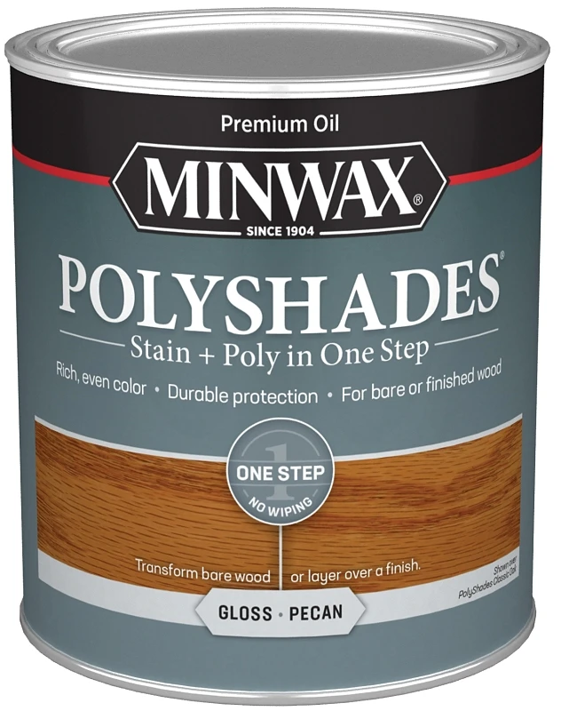 Polyshades Wood Stain, Gloss Pecan, Qt.