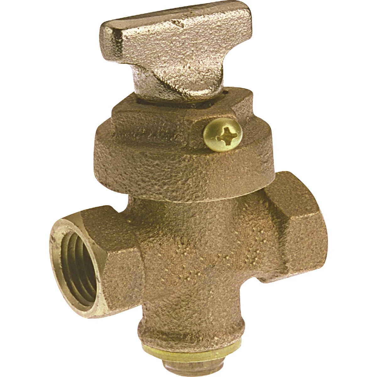 Stop & Drain Valve, Bronze, 1 In.