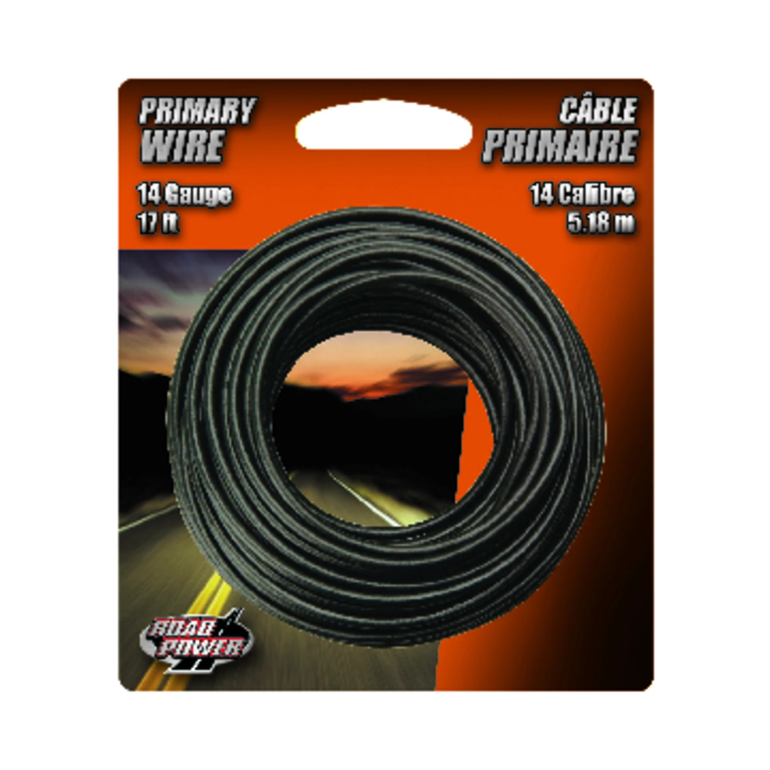 Primary Wire, Black, 14-Ga., 17 Ft.