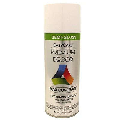 Premium Decor Spray Paint, White Semi-Gloss, 12 oz.