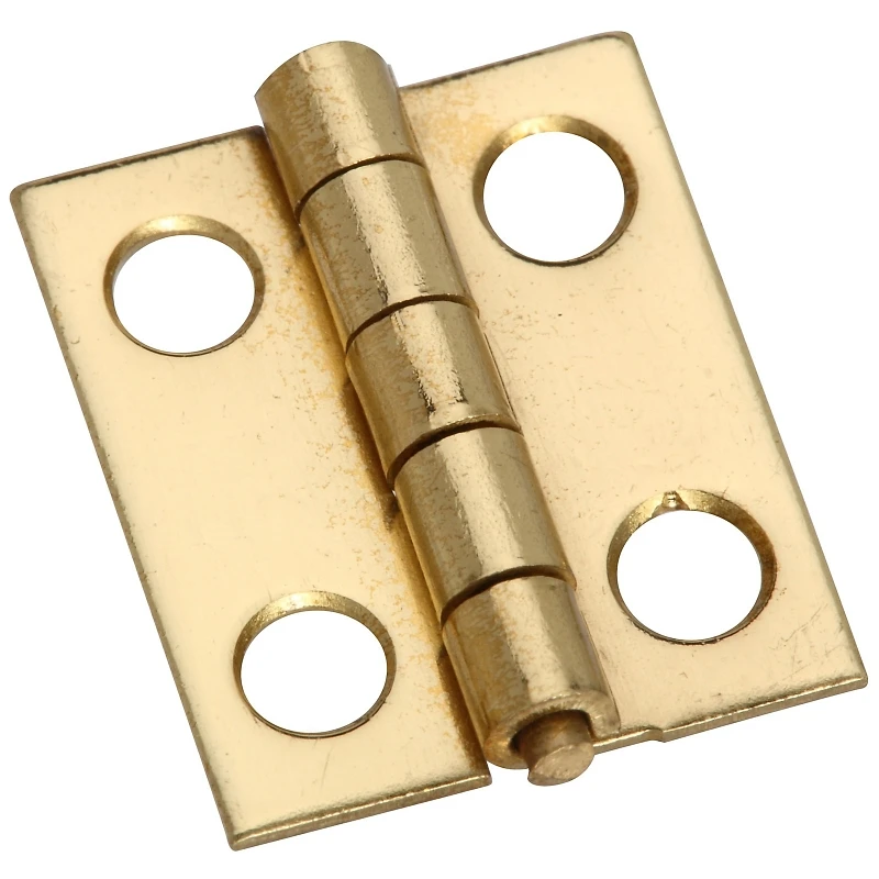 4-Pk., 3/4 x 5/8 In. Narrow Hinges, Light-Duty, Brass